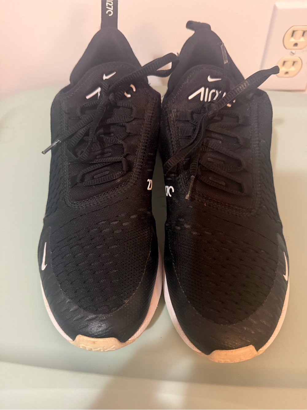 Nike Kids Black and White Air Max 270 Sneakers - Picture 2 of 9